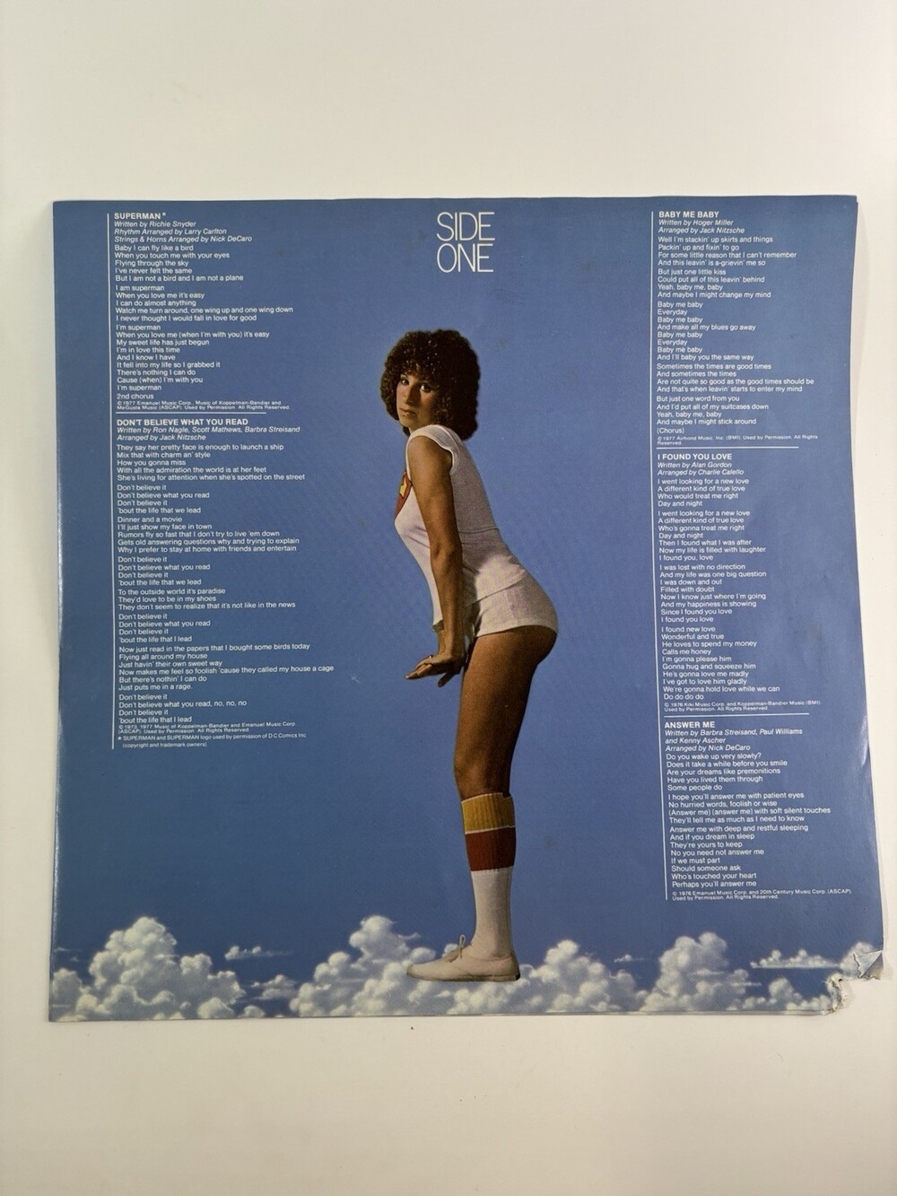 Barbra Streisand Superman LP Vinyl Album Record 1977 Columbia JC 34830 - Picture 5 of 6